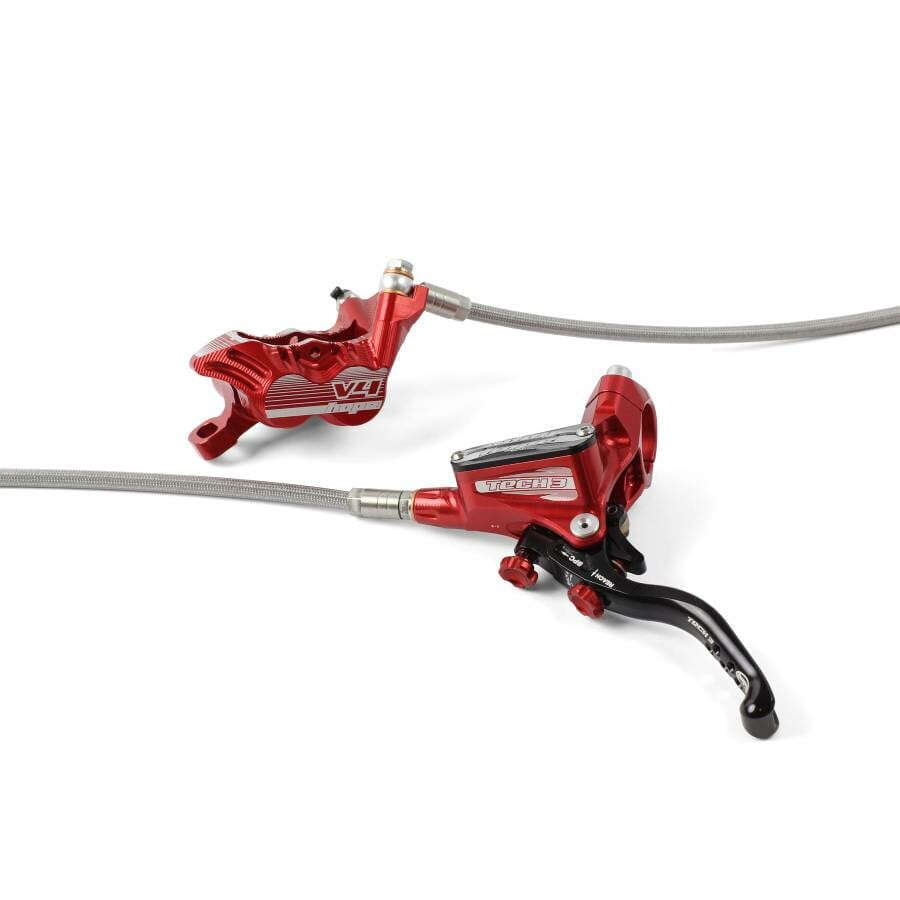Tech V EU No Rotor Braided Front LH RED