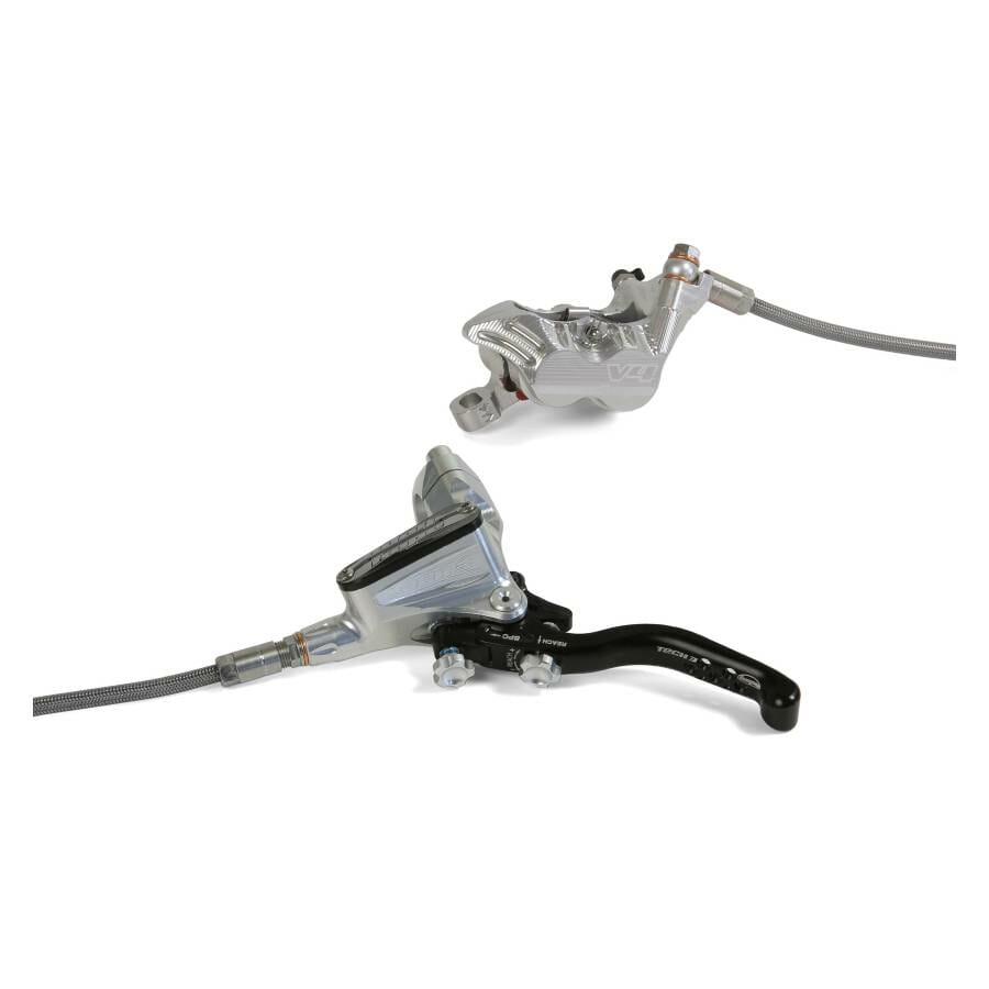 Tech V EU No Rotor Braided Front LH SILVER