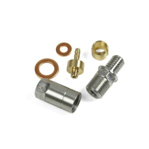 Straight Connector Complete Mm Black