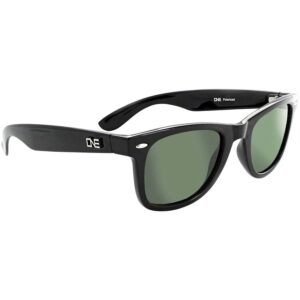 ONE Dylan Polarized Sunglasses Shiny Black with Polarized Gray Lens
