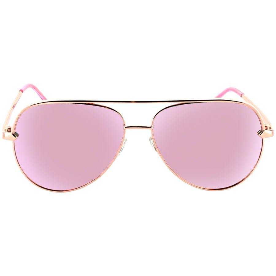 ONE by Optic Nerve Retroport Sunglasses Rose Gold, Polarized Smoke Lens with Rose Gold Mirror - Image 3