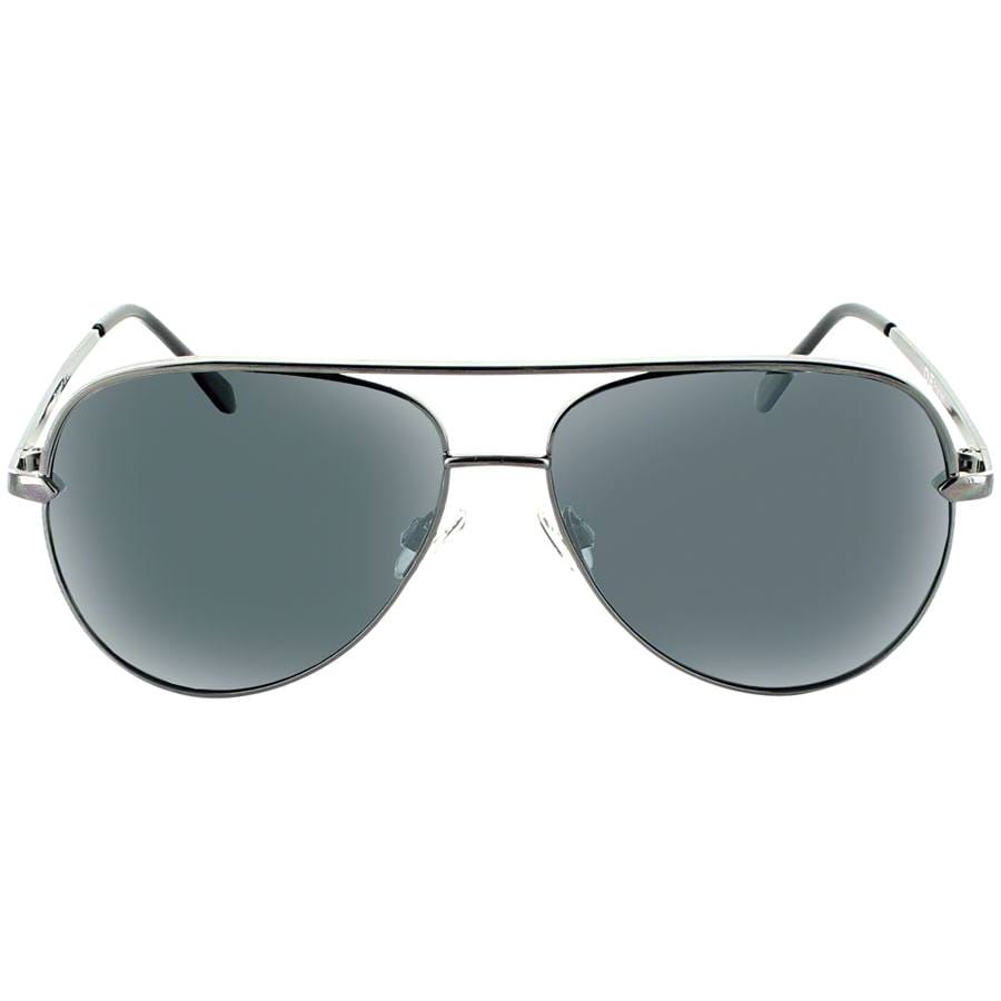 ONE by Optic Nerve Retroport Sunglasses Shiny Gunmetal Polarized Smoke Lens with Silver Mirror - Image 2