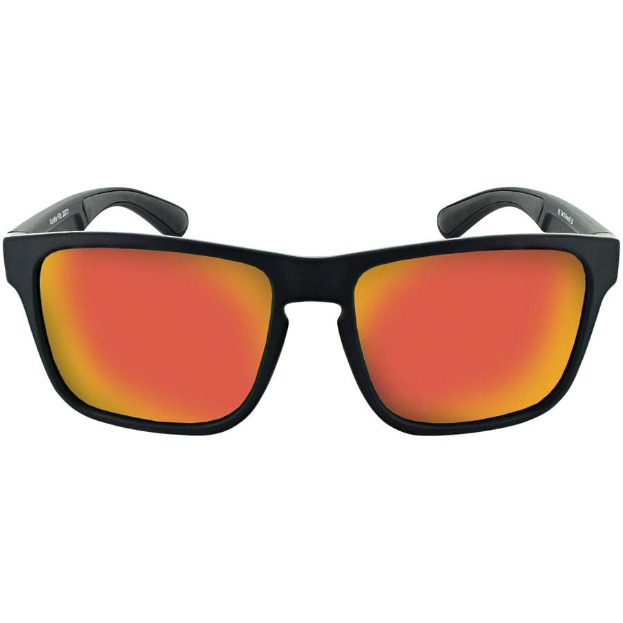 Optic Nerve Rumble Sunglasses Shiny Black, Polarized Smoke Lens with Red Mirror - Image 3