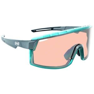 Optic Nerve Fixie Max Sunglasses Matte Aluminum, Crystal Turquoise Lens Rim, Copper Lens with Silver Flash