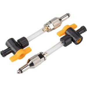 Jagwire Elite DOT Bleed Kit Universal Adapters with 1/4-Turn Valves, Pair
