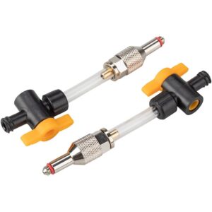 Jagwire Elite Mineral Oil Bleed Kit Universal Adapters with 1/4-Turn Valves, Pair
