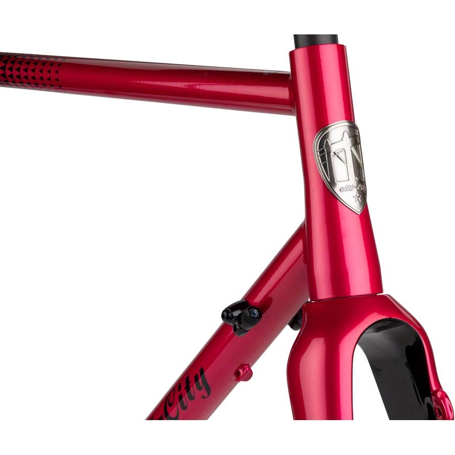 All-City Zig Zag Frameset - 700c, Steel, Sour Cherry Seltzer, 46cm - Image 2