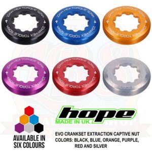 Hope EVO Cranks Crankset Extraction Captive Nut All Colors