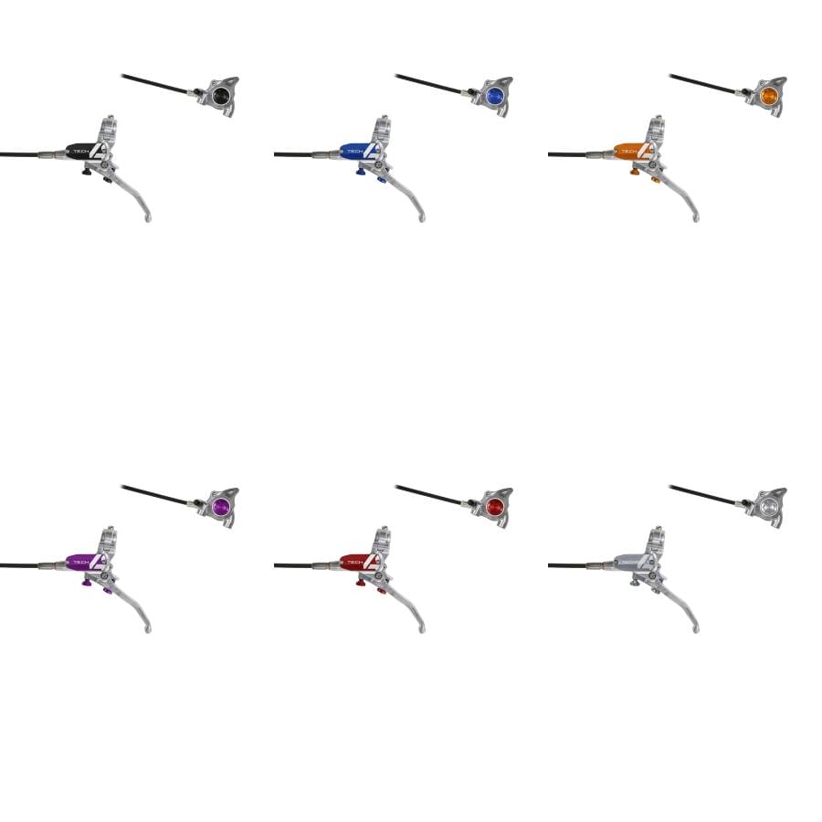 Tech 4 X2 Flatmount No Rotor Black Hose Silver