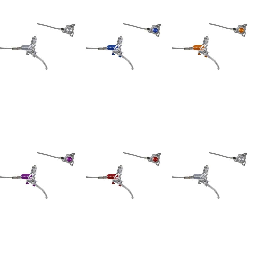 Tech 4 X2 Flatmount No Rotor Braided Hose Silver